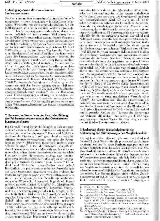Vorschauseite 4: Verfassungsrechtliche Probleme bei der Bildung von Festbetragsgruppen für Arzneimittel