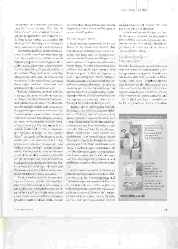 Vorschauseite 2: Organisationsethik bereichert