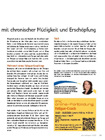 Vorschauseite 2: Fatigue Coaching