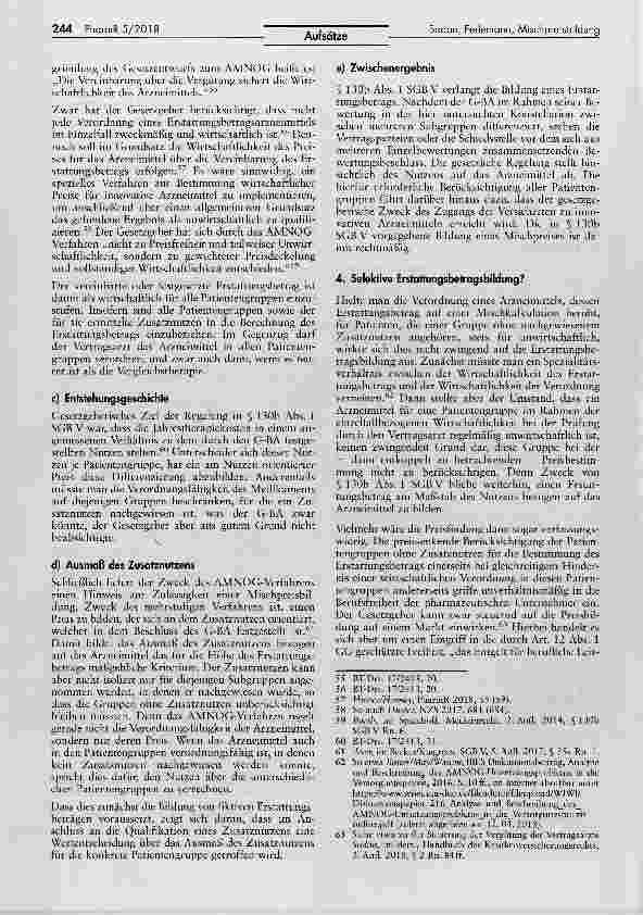 Vorschauseite 6: Erstattungsbeträge für innovative Arzneimittel - Mischpreisbildung und gerichtliche Kontrolle