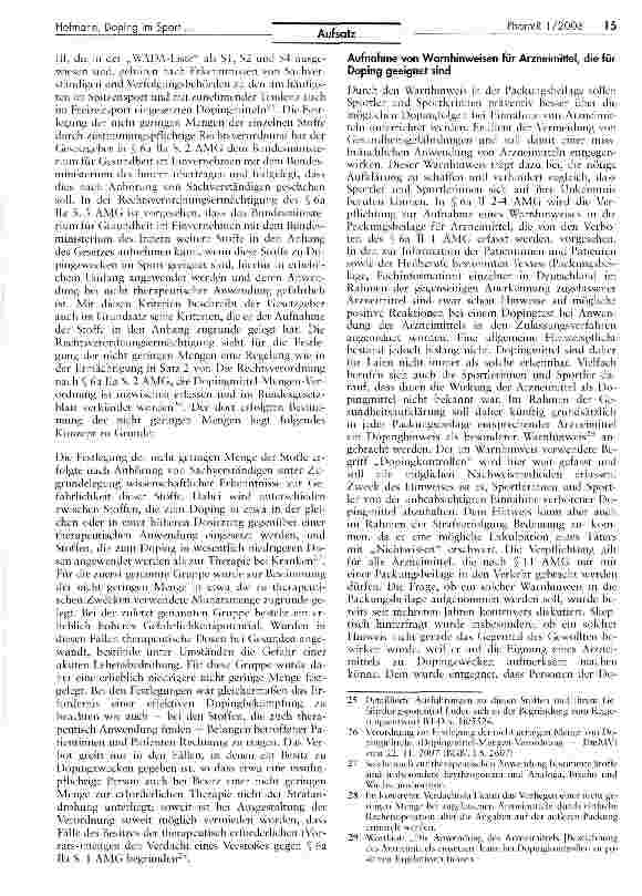 Vorschauseite 5: Verbesserung der Bekämpfung des Dopings im Sport durch Fortentwicklung des Arzneimittelrechts