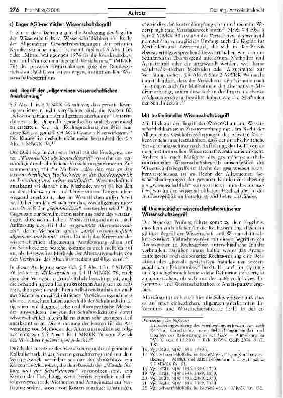 Vorschauseite 4: Wissenschaftlichkeit im Arzneimittelrecht- — Zum Begriff des jeweils gesicherten Standes der wissenschaftlichen Erkenntnisse — (Teil 1)