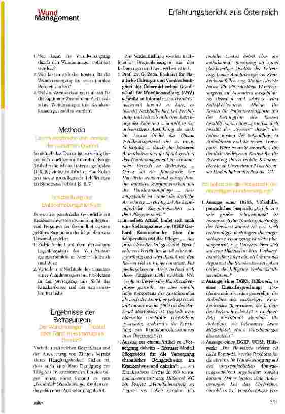 Vorschauseite 2: Notwendigkeit und Vorteil des Wundmanagers für die Krankenkasse