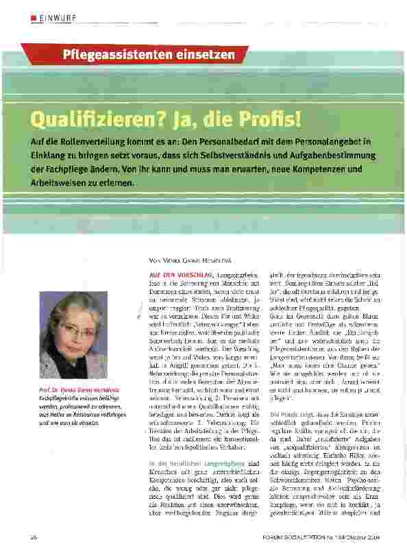 Vorschauseite 1: Qualifizieren? Ja, die Profis!