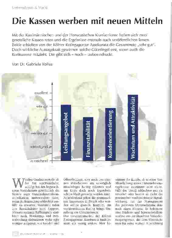 Vorschauseite 1: Die Kassen werben mit neuen Mitteln