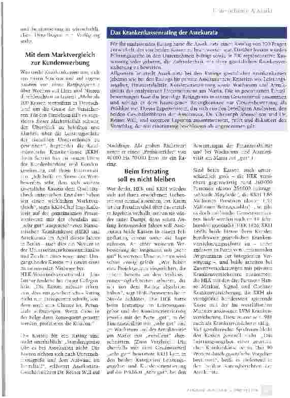 Vorschauseite 2: Die Kassen werben mit neuen Mitteln