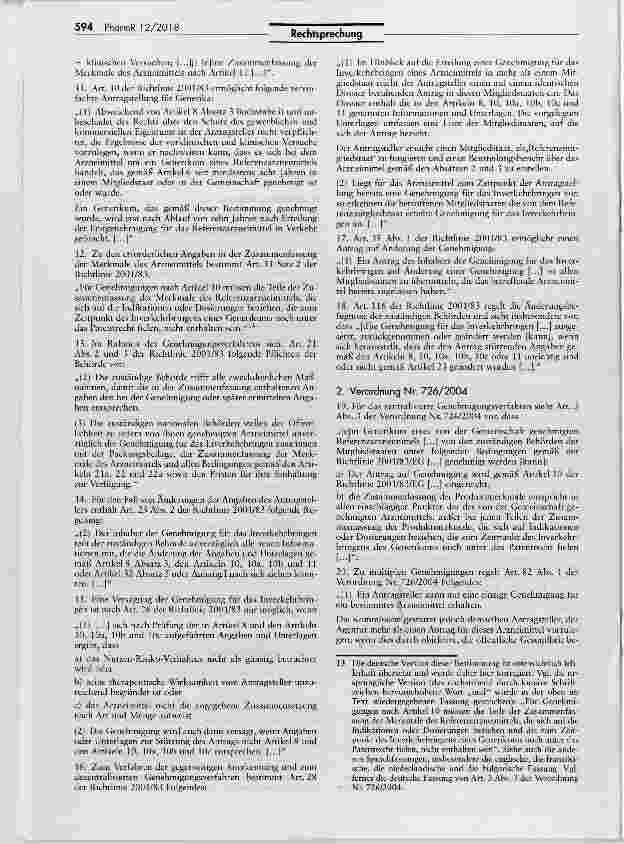 Vorschauseite 3: Inverkehrbringen von Generika und Carve-out-Regelung