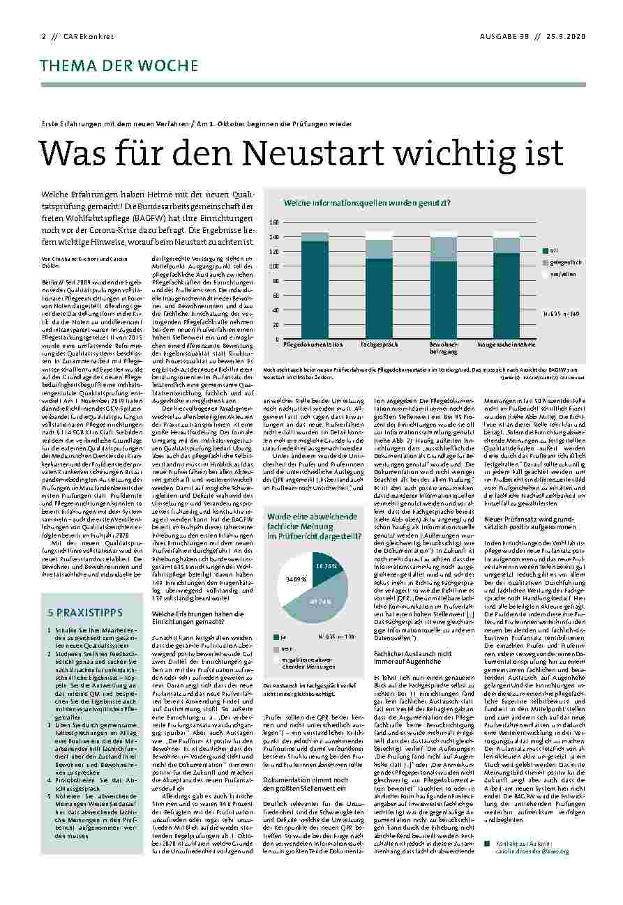 Vorschauseite 1: Was für den Neustart wichtig ist