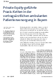 Vorschauseite 1: Private-Equity-geführte Praxisketten in der vertragsärztlichen ambulanten Patientenversorgung in Bayern