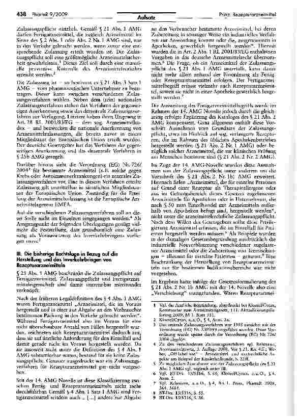 Vorschauseite 2: Zum Kommissionsbericht über die Untersuchung des Arzneimittelsektors — Kritische Notizen aus patentund kartellrechtlicher Sicht