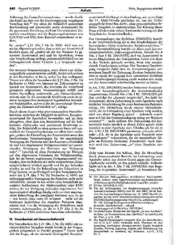Vorschauseite 4: Zum Kommissionsbericht über die Untersuchung des Arzneimittelsektors — Kritische Notizen aus patentund kartellrechtlicher Sicht