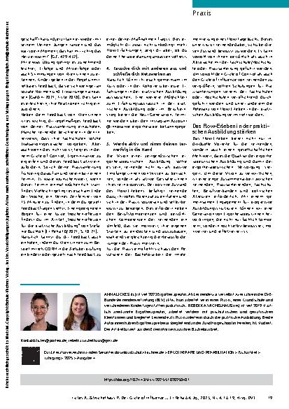 Vorschauseite 4: Das Flow-Erleben in der praktischen Ausbildung stärken