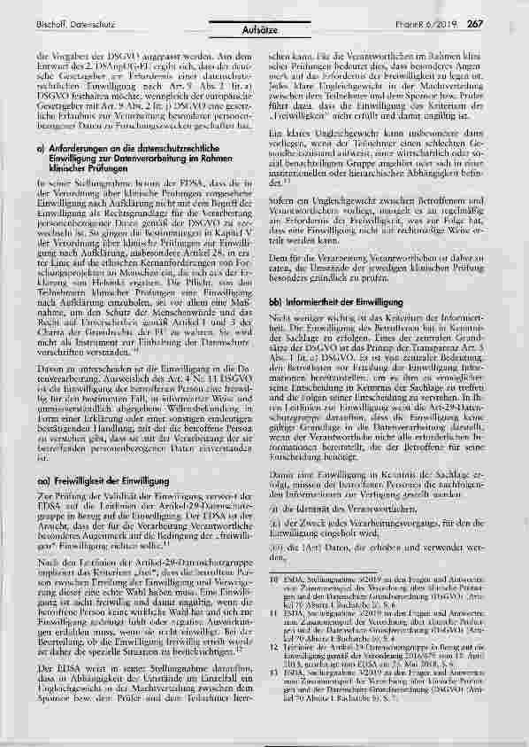 Vorschauseite 3: Datenschutz im Rahmen klinischer Prüfungen - das Zusammenspiel der Verordnung über klinische Prüfungen und der Datenschutz-Grundverordnung