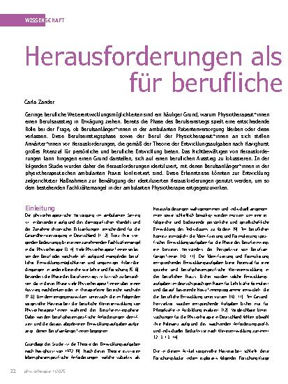 Vorschauseite 1: Herausforderungen als Potenzial für berufliche Entwicklung
