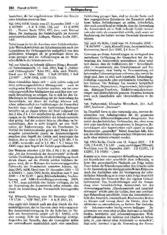 Vorschauseite 4: Auflage hinsichtlich differentialdiagnostischen Hinweises für „natürliches Einschlafund Beruhigungsmittel zulässig