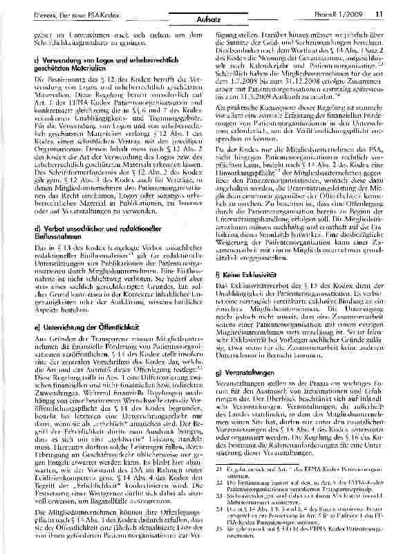 Vorschauseite 6: Der neue FSA-Kodex zur Zusammenarbeit mit Patientenorganisationen