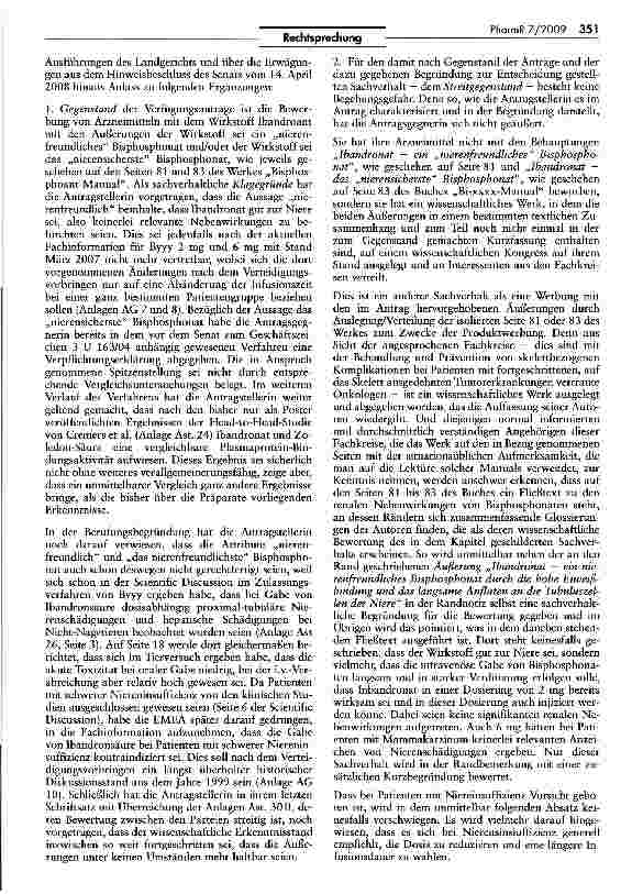 Vorschauseite 2: Wissenschaftliche Publikationen als solche sind keine Werbung im Sinne des § 1 HWG