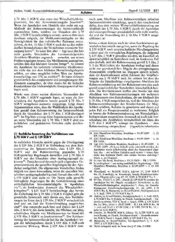 Vorschauseite 5: Arzneimittelrabattverträge mit mehreren pharmazeutischen Unternehmen — Verläuft die Schnittstelle von Sozialund Vergaberecht durch die Apotheke?