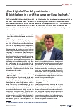 Vorschauseite 1: „Der digitale Wandel positioniert Bibliotheken in der Mitte unserer Gesellschaft.“