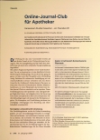Vorschauseite 1: Online-Journal-Club für Apotheker: Gemeinsam Studien bewerten - ein Praxisbericht