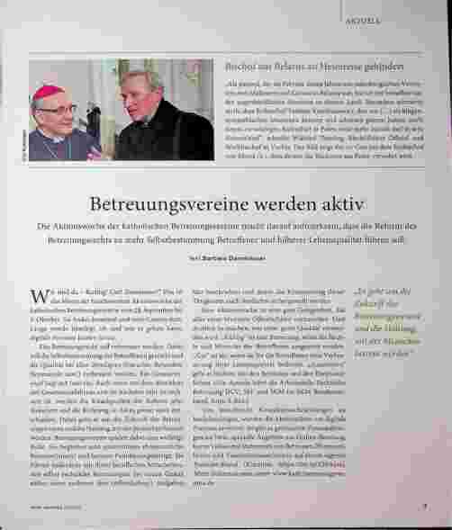 Vorschauseite 1: Betreuungsvereine werden aktiv.