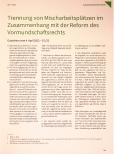 Vorschauseite 1: Trennung von Mischarbeitsplätzen im Zusammenhang mit der Reform des Vormundschaftsrechts