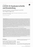 Vorschauseite 1: COVID-19-Pandemie in Berlin und Brandenburg: Eine Ist-Analyse in Krankenhäusern aus Sicht des Pflegemanagements