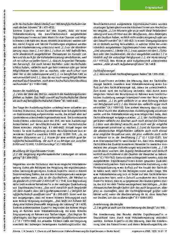 Vorschauseite 6: Chancen und Risiken einer Vollakademisierung der Ergotherapie in Deutschland