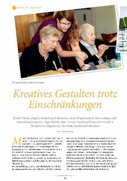 Vorschauseite 1: Kreatives Gestalten trotz Einschränkungen