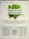 Vorschauseite 1: Vegan ist nicht gleich gesund.