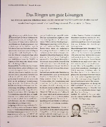 Vorschauseite 1: Das Ringen um gute Lösungen