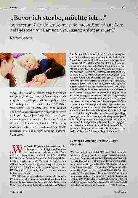 Vorschauseite 1: "Bevor ich sterbe, möchte ich. .. ."