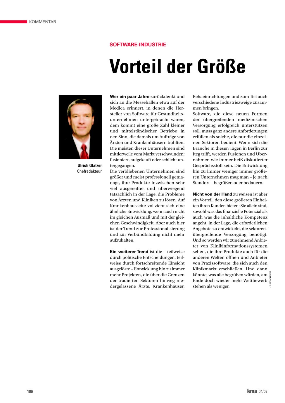 Vorschauseite 1: Vorteil der Größe