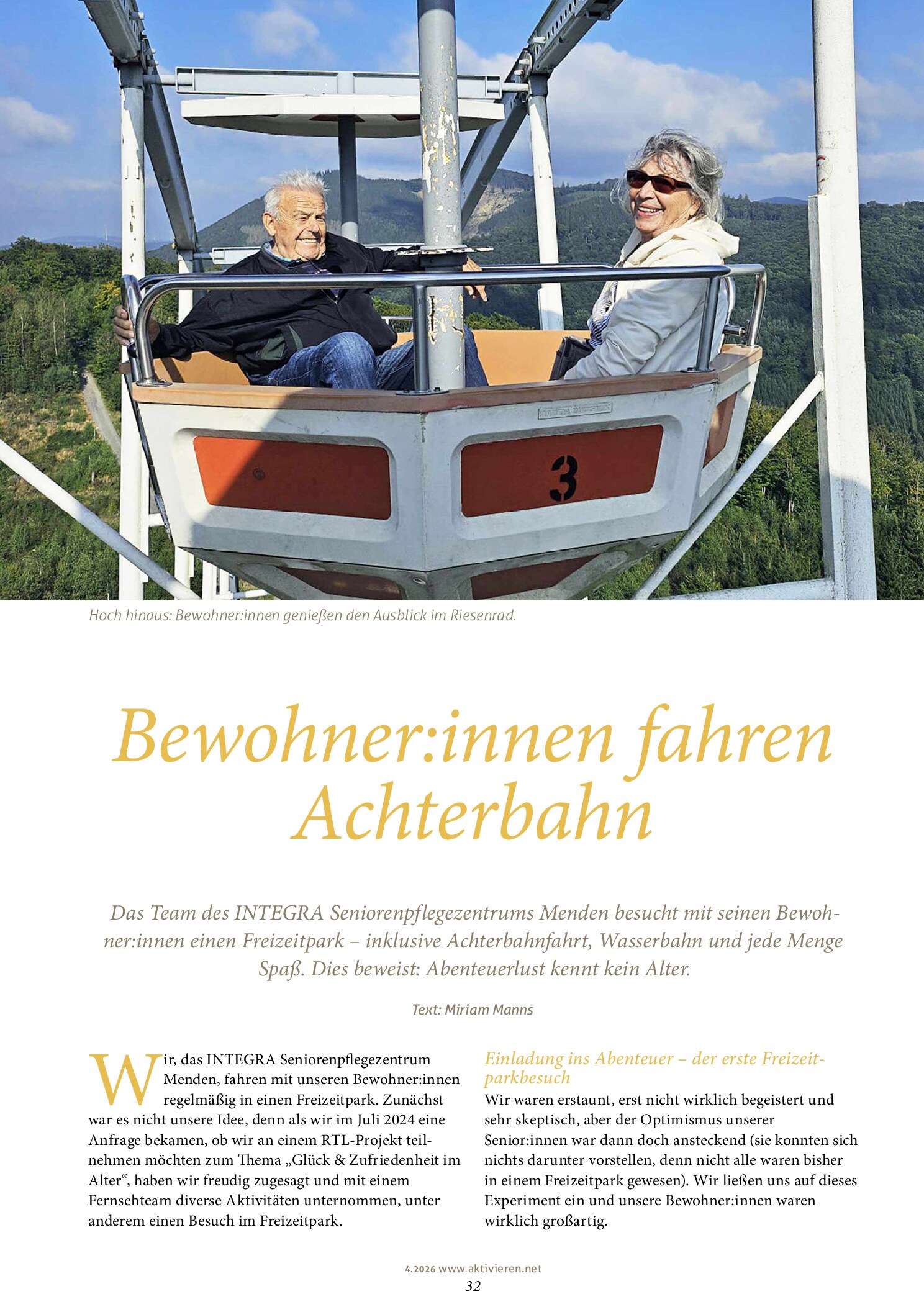 Vorschauseite 1: Bewohner: innen fahren Achterbahn