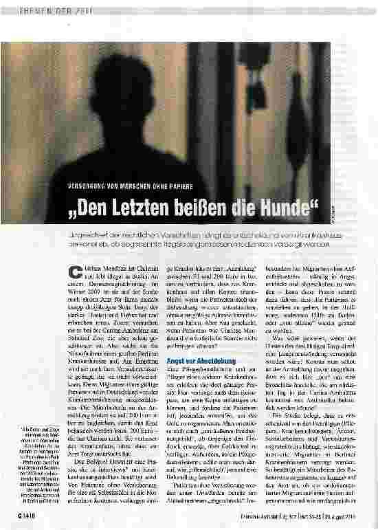 Vorschauseite 1: Den Letzten beißen die Hunde