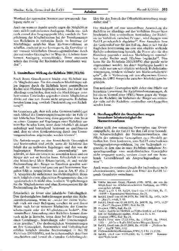 Vorschauseite 3: Das Gintec-Urteil des EuGH und die Folgen für das HWG