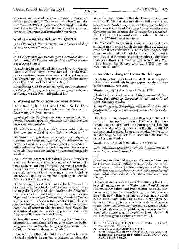 Vorschauseite 5: Das Gintec-Urteil des EuGH und die Folgen für das HWG