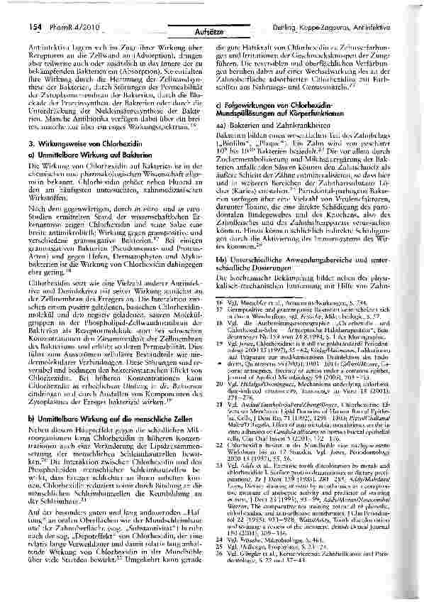 Vorschauseite 3: Antiinfektiva und Desinfektiva: Arzneimittel, Medizinprodukte, Biozideoder Kosmetika? — Beispiel Chlorhexidin-Produkte