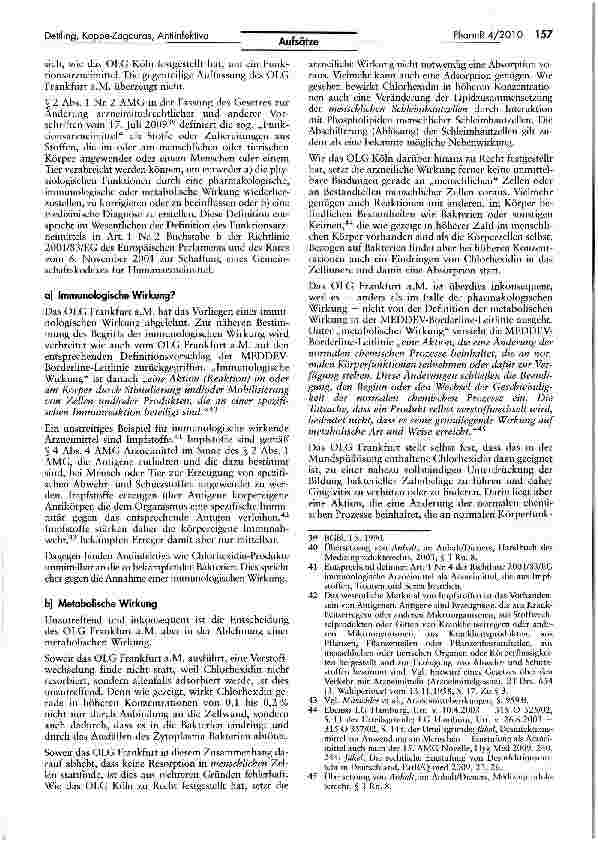 Vorschauseite 6: Antiinfektiva und Desinfektiva: Arzneimittel, Medizinprodukte, Biozideoder Kosmetika? — Beispiel Chlorhexidin-Produkte