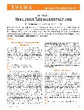 Vorschauseite 1: Inklusive Sozialgestaltung Die Suche nach einer gemeinsamen Zukunft