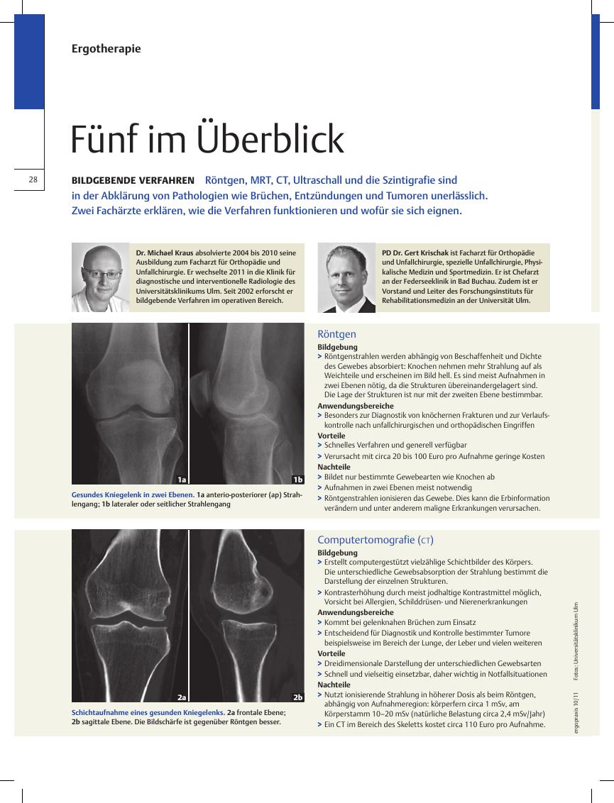Vorschauseite 1: Bildgebende Verfahren ? Fünf im Überblick