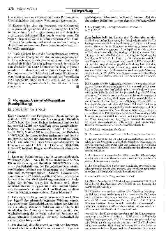 Vorschauseite 4: Ergänzendes Schutzzertifikat für Arzneimittel -Anwendungsbereich der Verordnung (EWG) Nr. 1768/92
