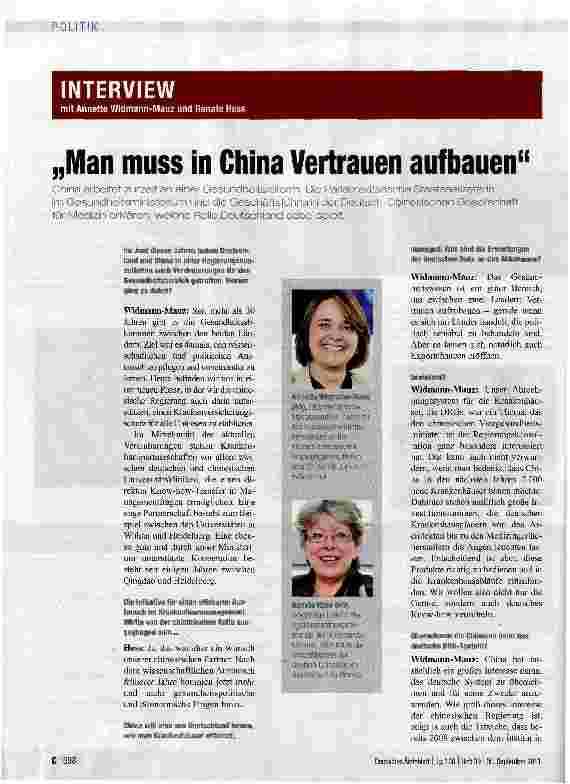 Vorschauseite 1: „Man muss in China Vertrauen aufbauen