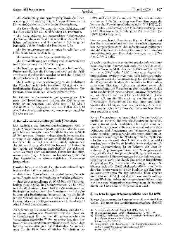 Vorschauseite 6: Verantwortungsabgrenzung in der pharmazeutischen Industrie nach der „BSR-Entscheidung des BGH