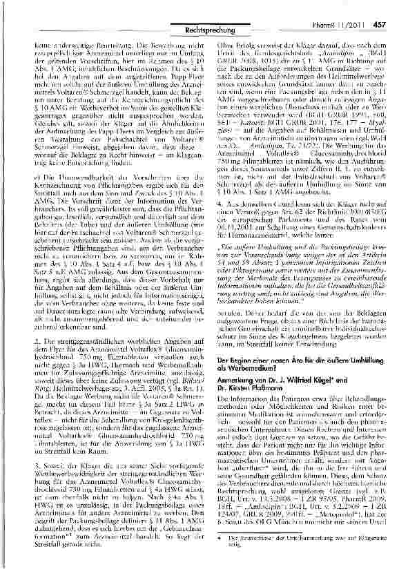 Vorschauseite 4: Keine Bedenken gegen Werbeflyer auf der Faltschachtel eines OTC-Arzneimittels