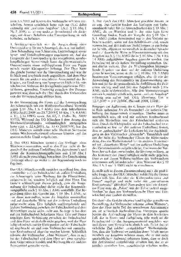 Vorschauseite 5: Keine Bedenken gegen Werbeflyer auf der Faltschachtel eines OTC-Arzneimittels