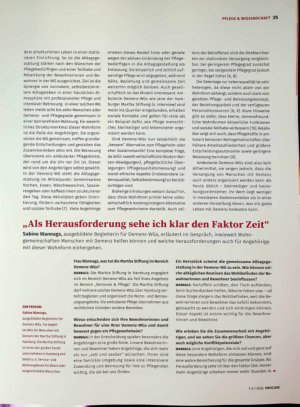Vorschauseite 2: Wohngemeinschaften für Menschen mit Demenz - ein Zukunftsmodell?