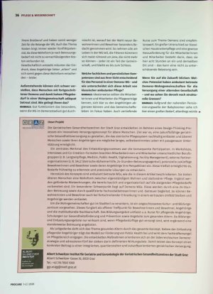 Vorschauseite 3: Wohngemeinschaften für Menschen mit Demenz - ein Zukunftsmodell?