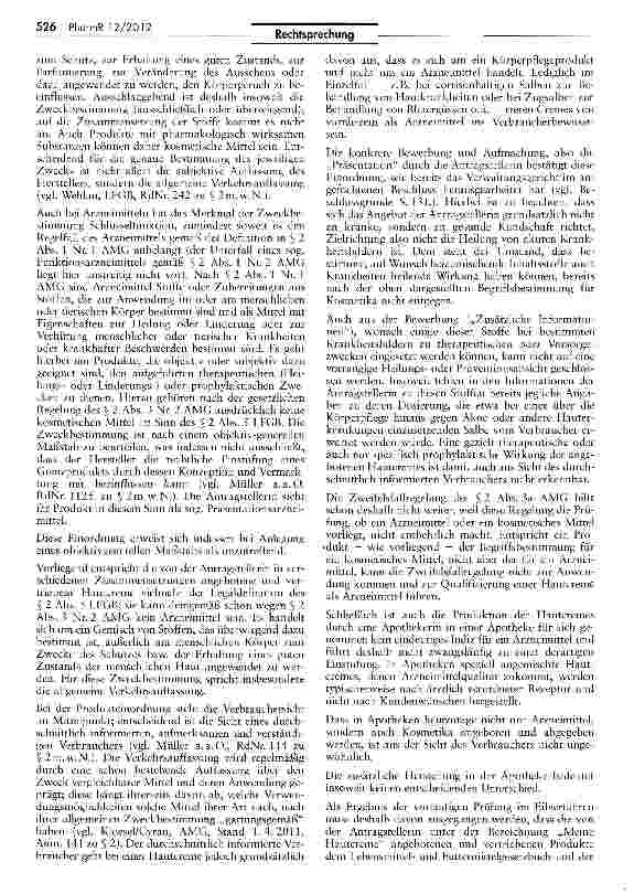 Vorschauseite 2: Abgrenzung Arzneimittel/kosmetische Mittel („Meine Hautcreme)