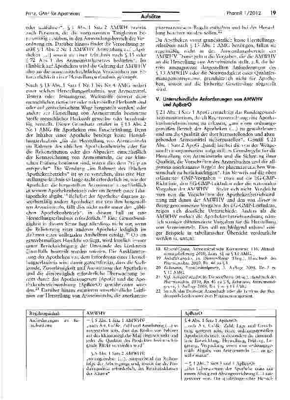 Vorschauseite 4: Die Good Manufacturing Practice (GMP) und ihre fehlende Verbindlichkeit für Apotheken